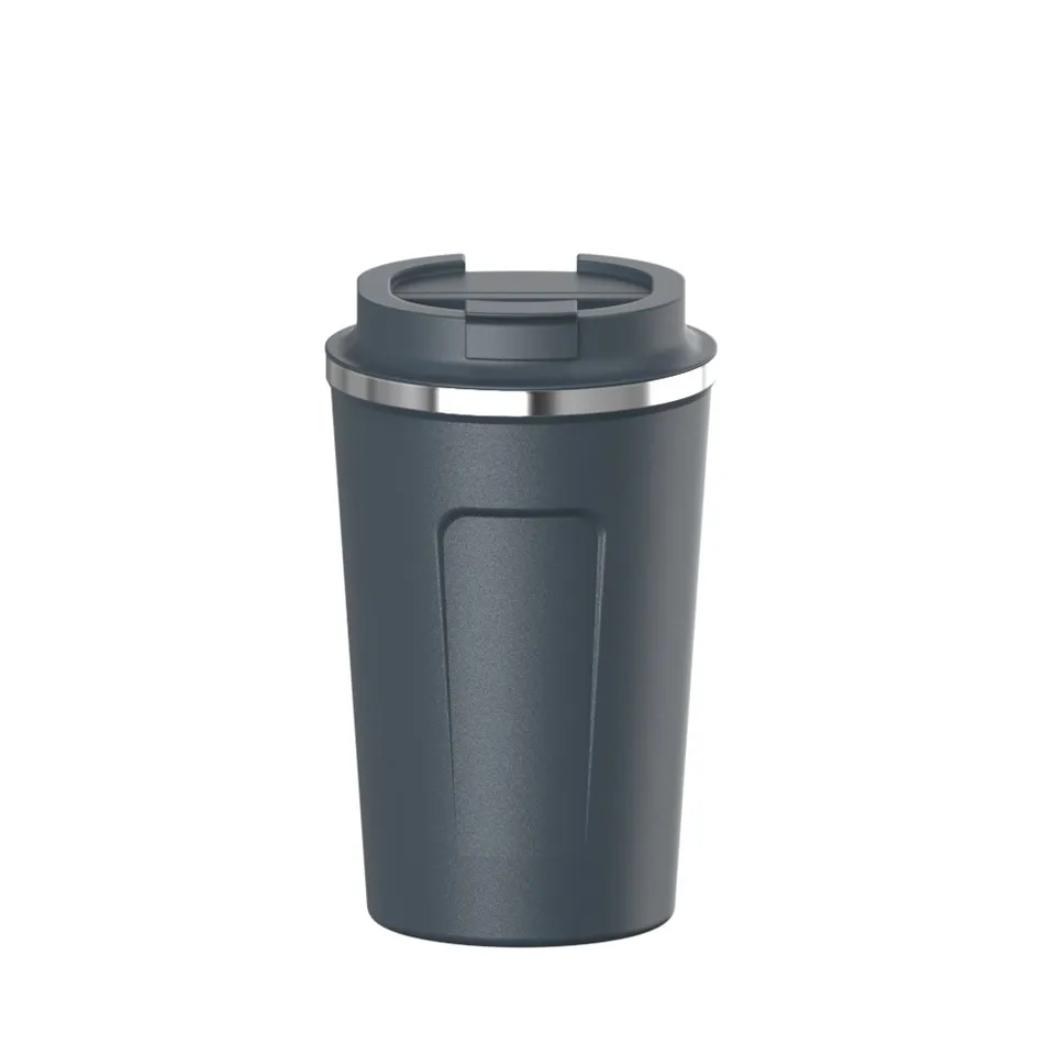 Cwpan coffi dur gwrthstaen 12oz gyda chaead fflip